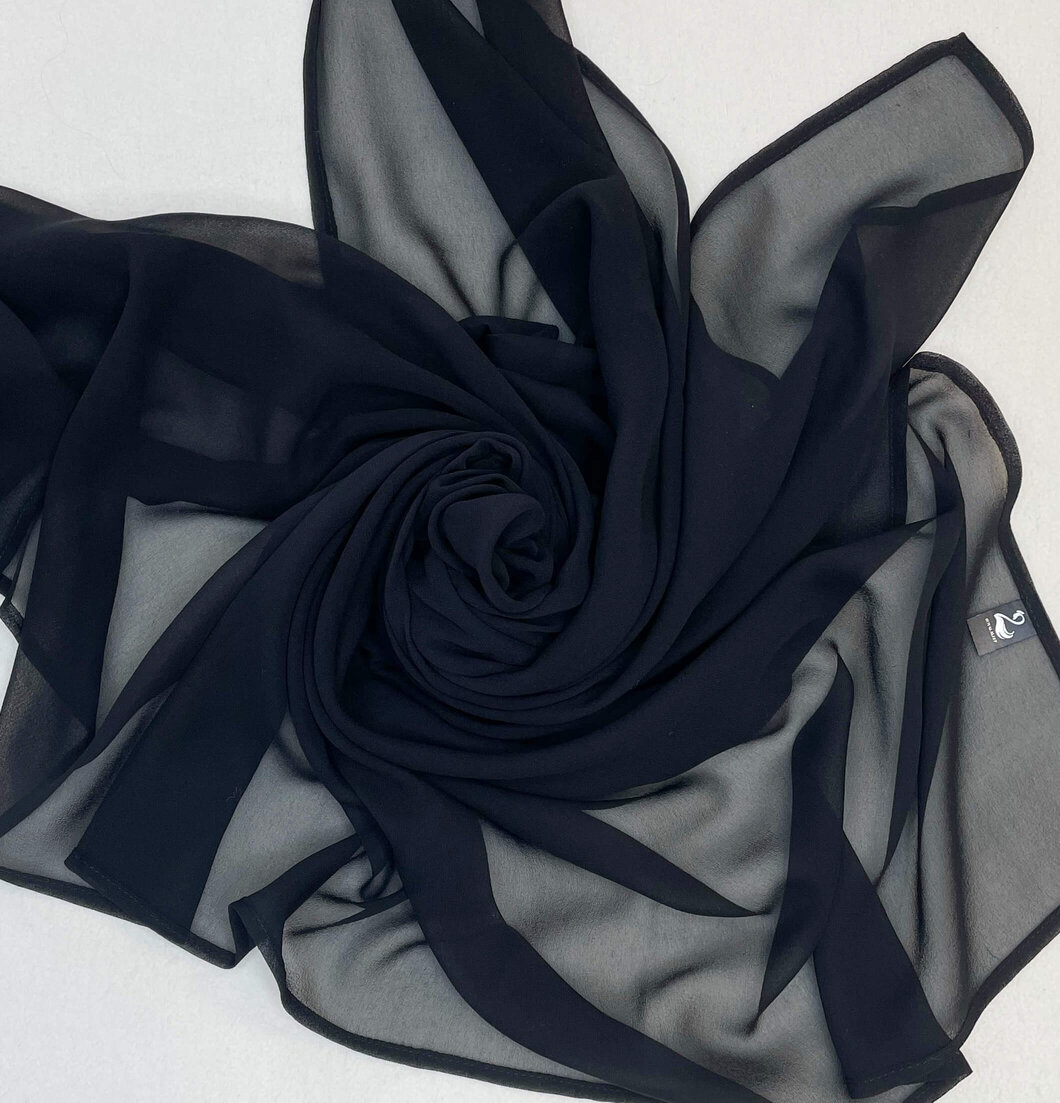 Hodvábny šál Black